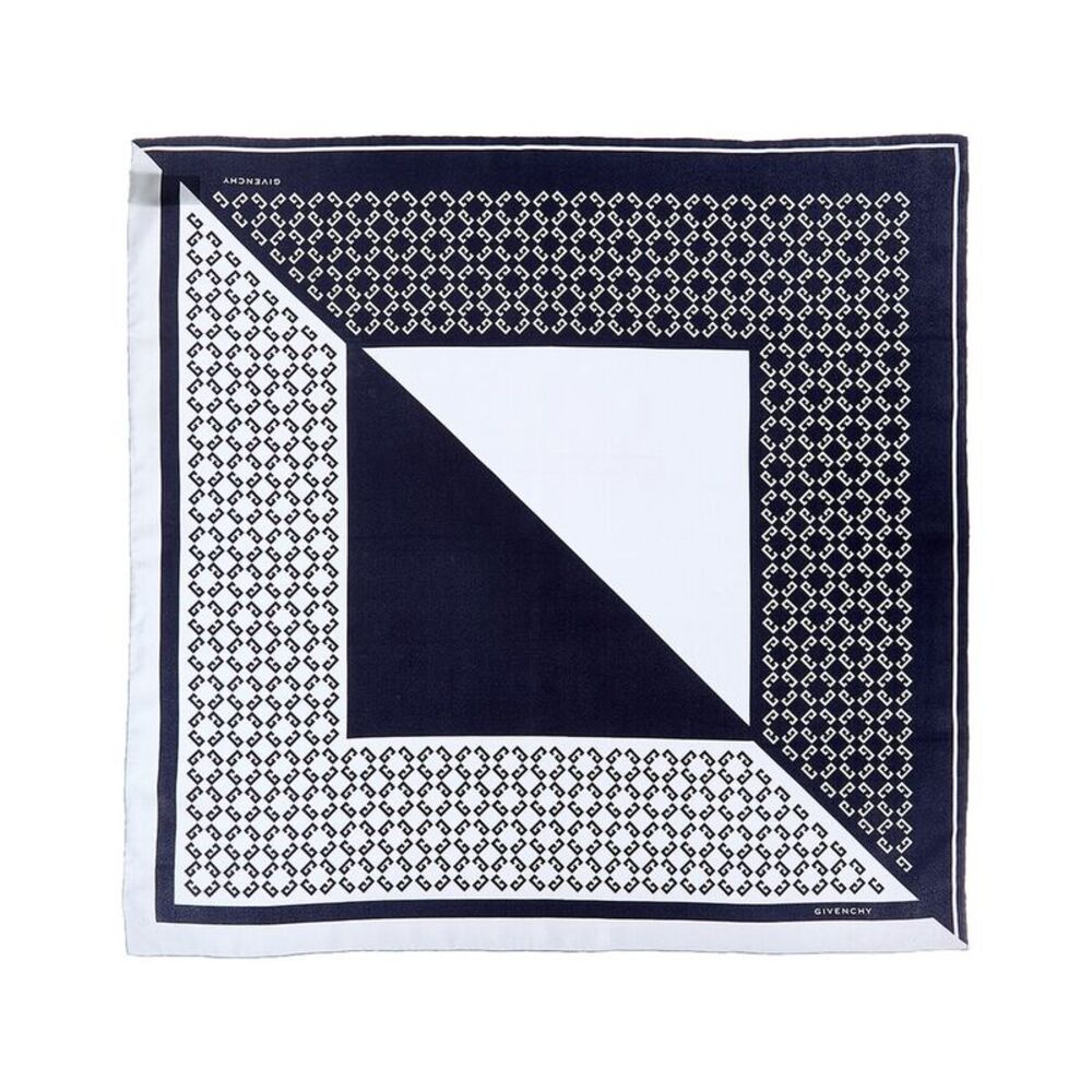 Givenchy Logo Silk Scarf, White